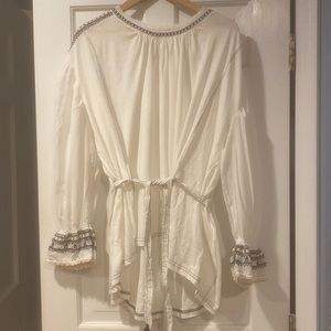 Free People belted shirt with tie back size Medium NWOT